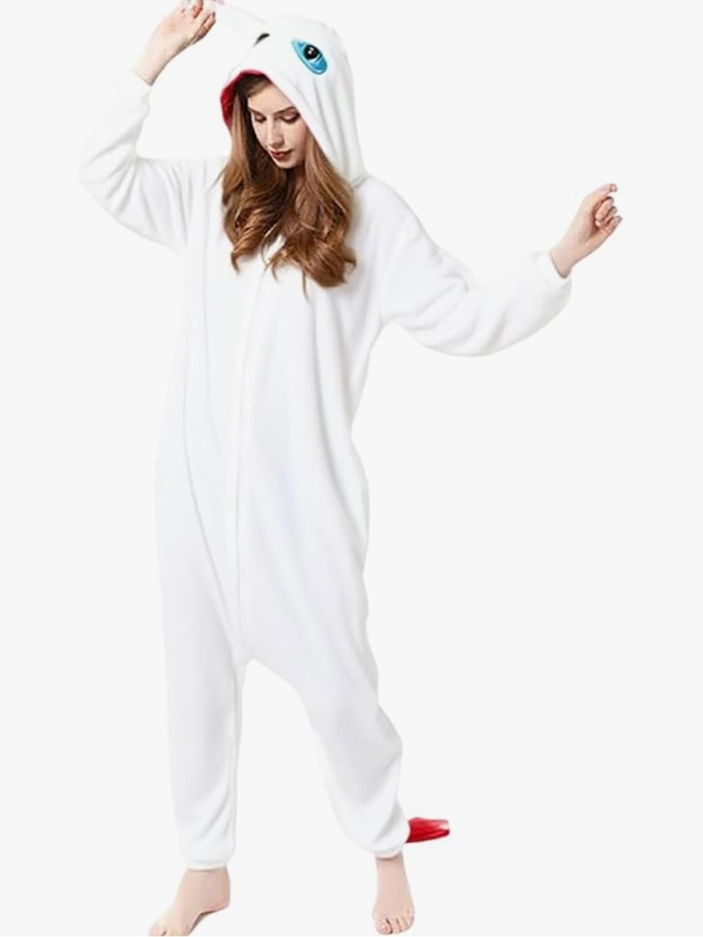Light Fury onesie/costume (How To Train Your Dragon)